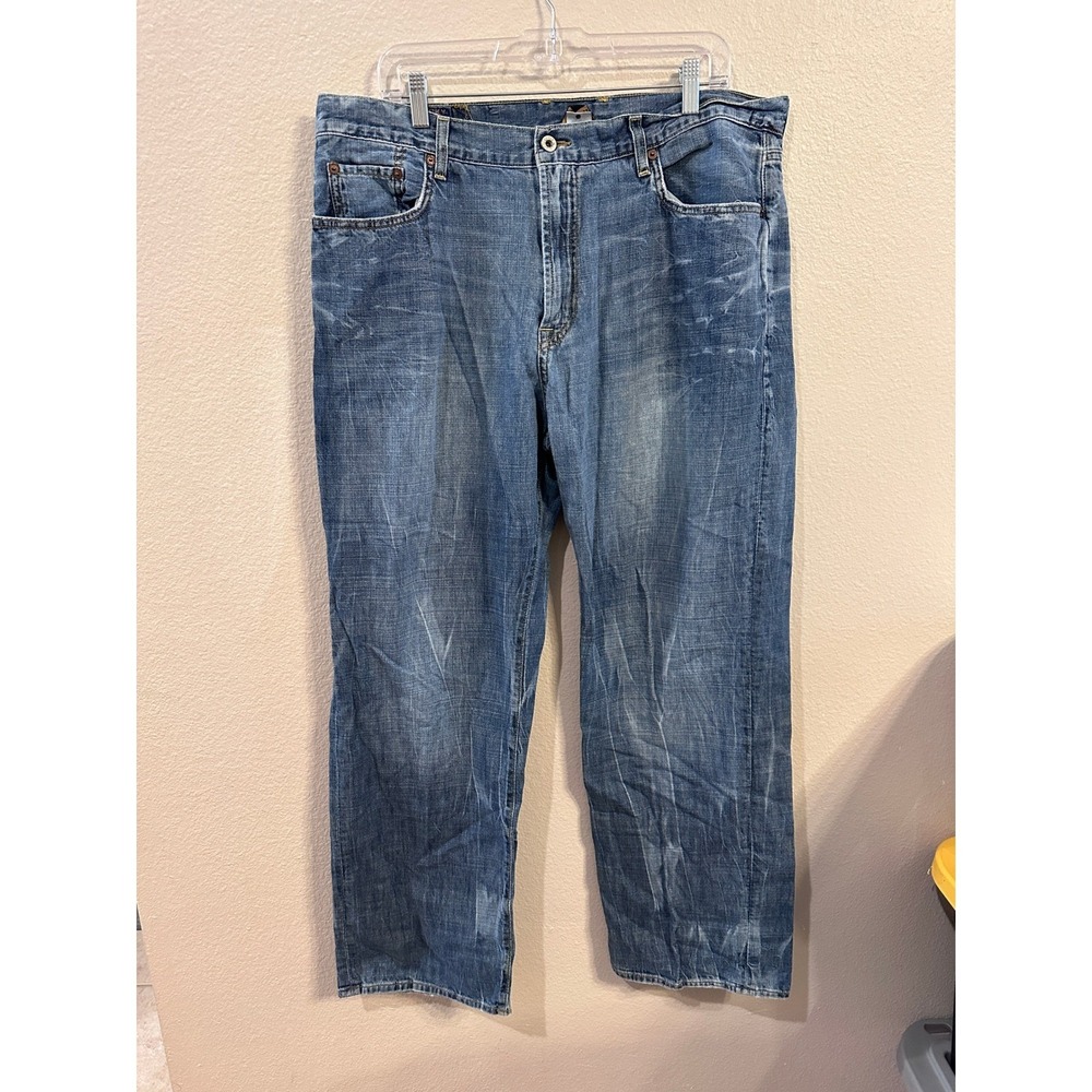 Lucky Brand 1990 American Standard Jeans Mens 38 Distressed Denim